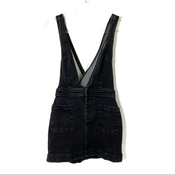 Free People Dresses & Skirts - Free People | Black Denim Button Up Overall Skirt